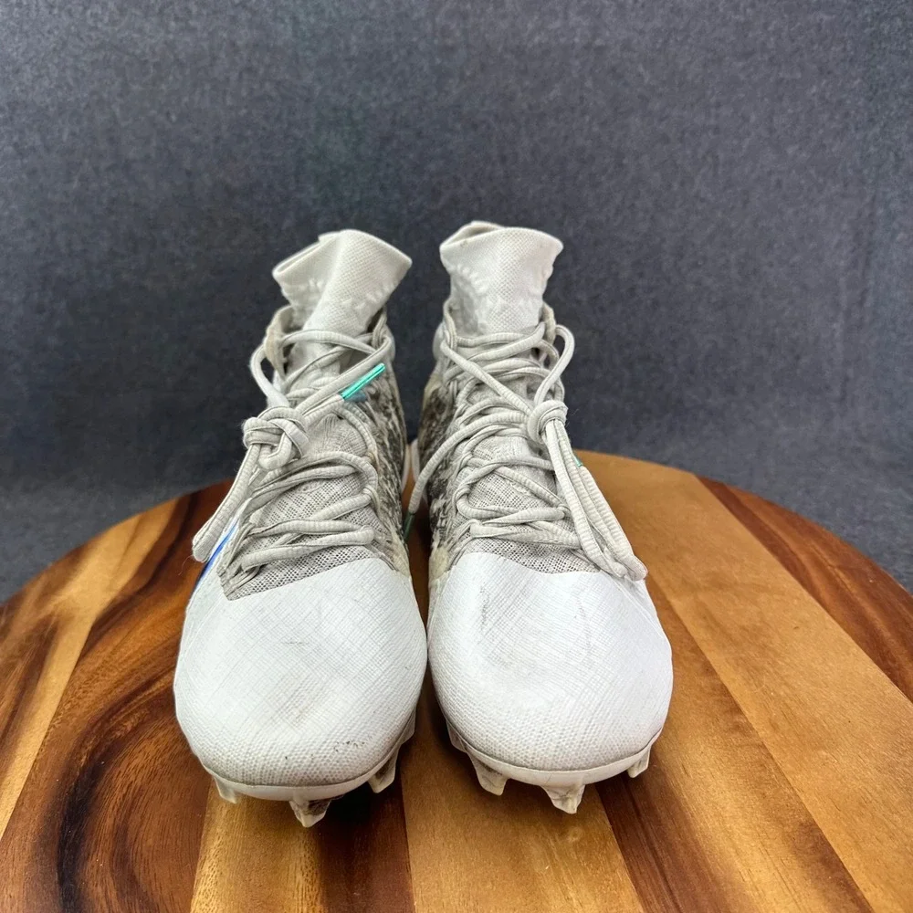 Nike Alpha Huarache 7 Elite Premium High 'White Pearl' BV0856-100 Mens Sz 10.5
